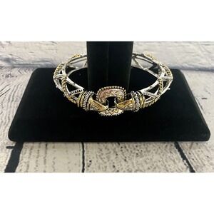 Vintage Gold Silver Clamp Bracelet Elegant‎ Shabby Chic